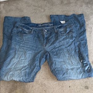 AE low rise flare jeans